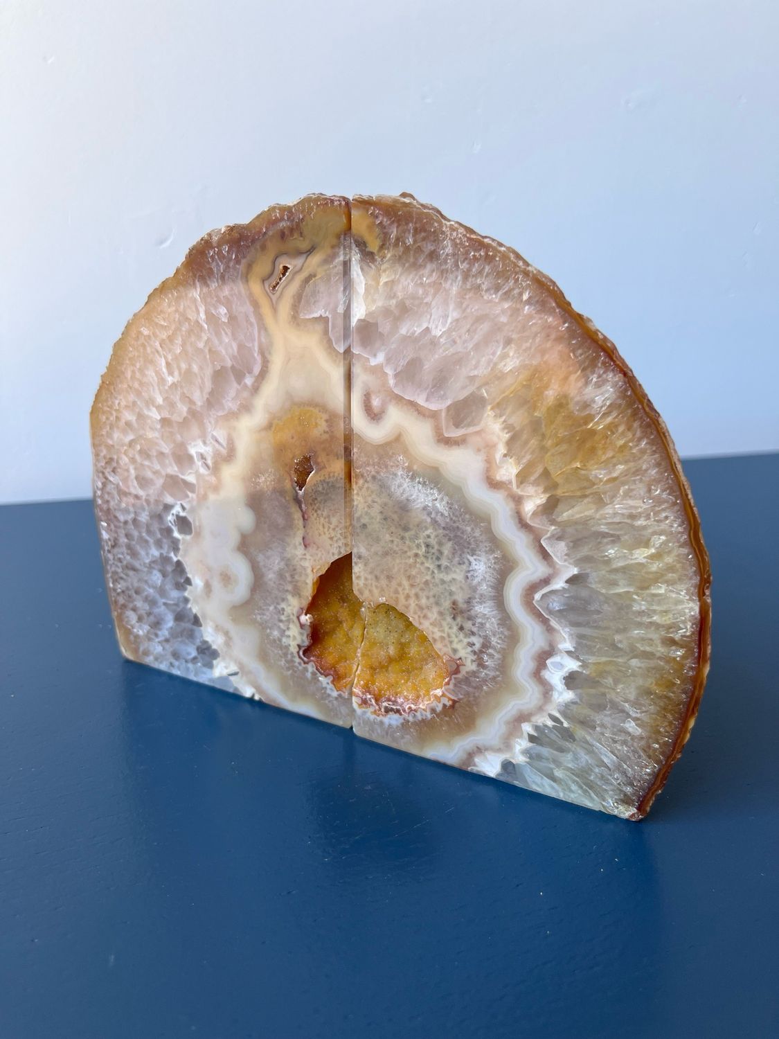 Druzy agaat boekensteun Druzy agaat boekensteun