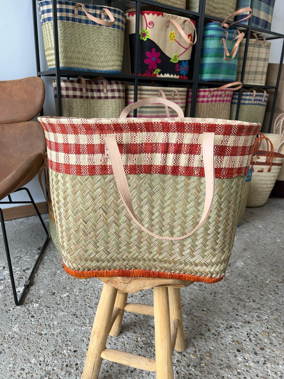 Picnic Brown - Handmade (boodschappen) tas Picnic Brown - Handmade (boodschappen) tas
