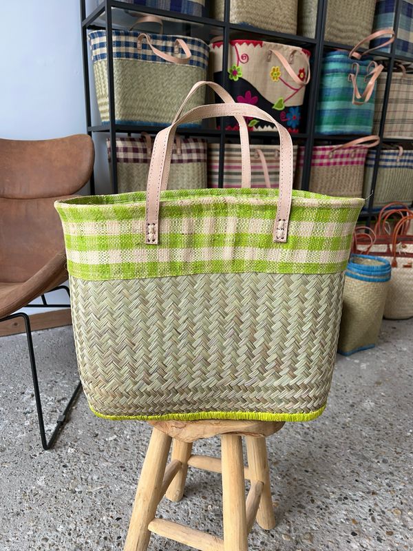 Picnic Green - Handmade (boodschappen) tas Picnic Green - Handmade (boodschappen) tas
