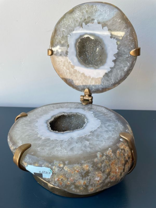 Agaat geode (open klapbaar) Agaat geode (open klapbaar)