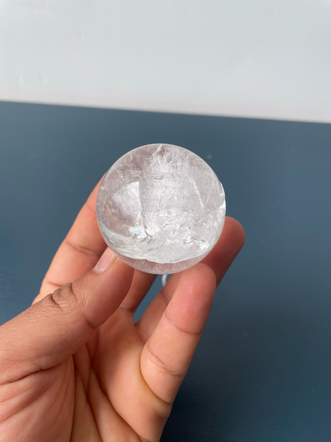 A kwaliteit bergkristal bol + bolhouder A kwaliteit bergkristal bol + bolhouder
