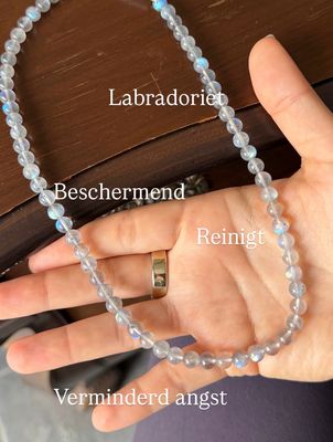 Labradoriet ketting 6mm kralen (45cm)
