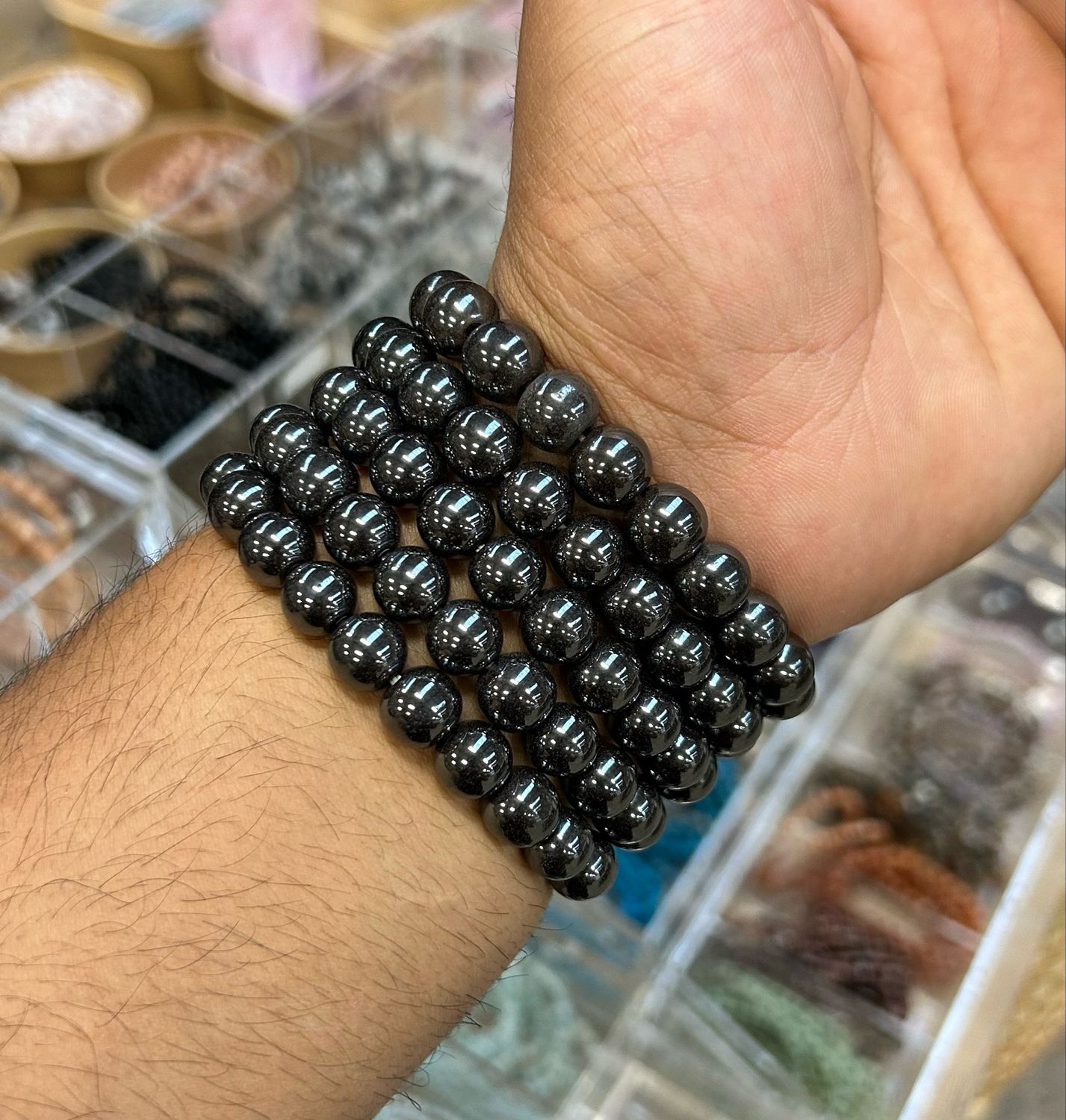 Hematiet 10mm armband Hematiet 10mm armband