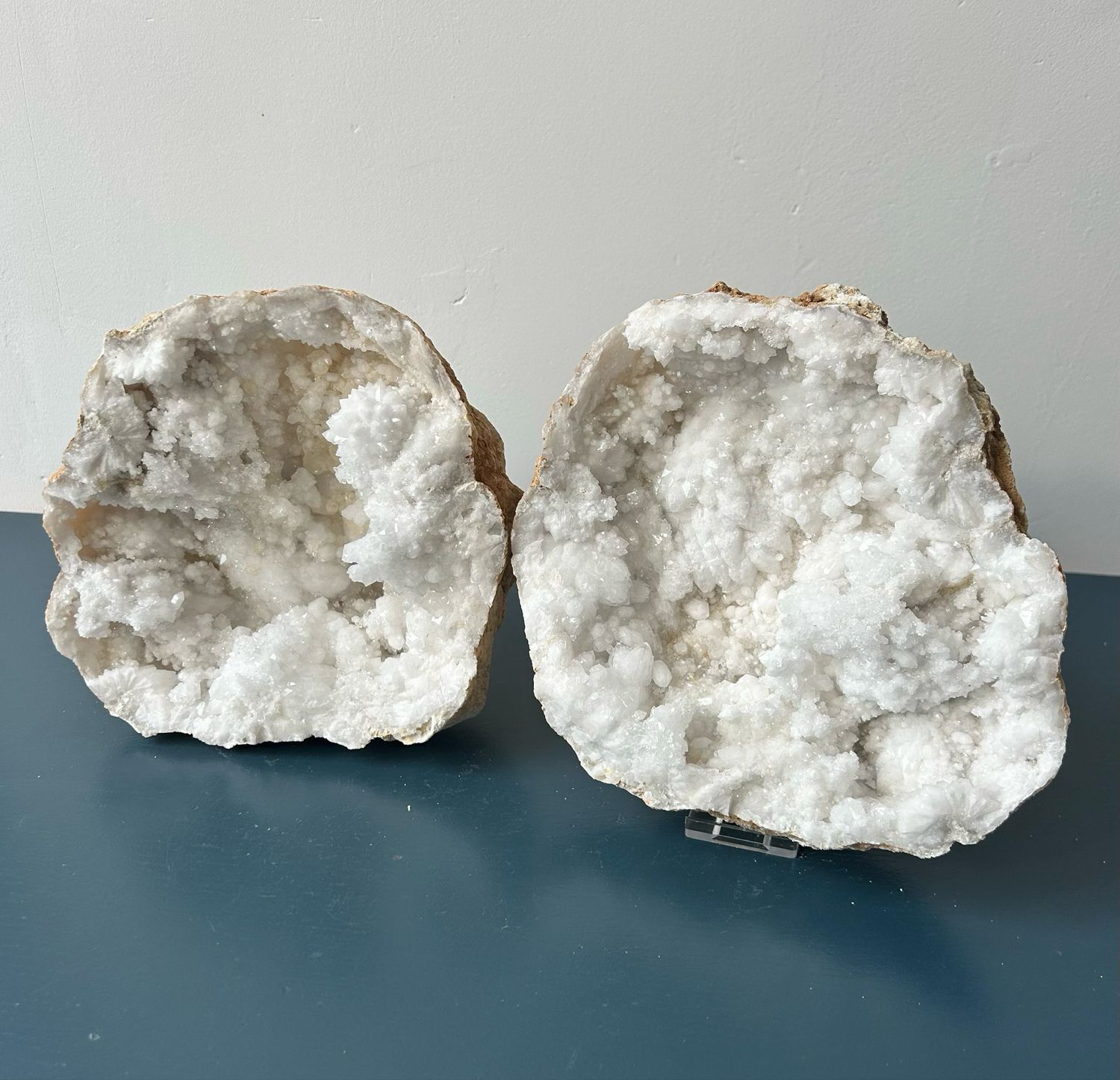 Druzy marrokaanse geode paar Druzy marrokaanse geode paar