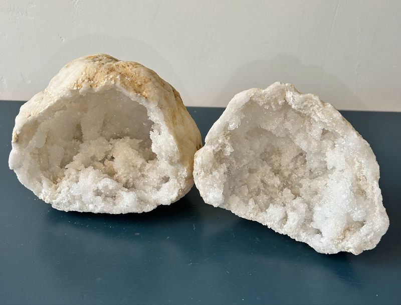 Druzy Marokkaanse geode paar Druzy Marokkaanse geode paar