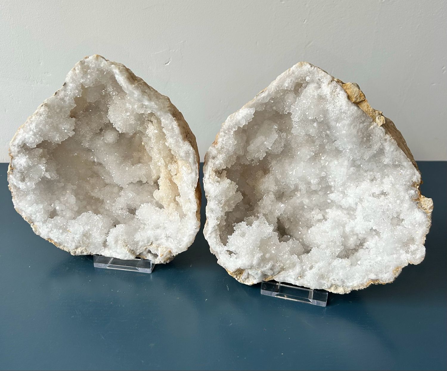 Druzy marokkaanse geode paar Druzy marokkaanse geode paar