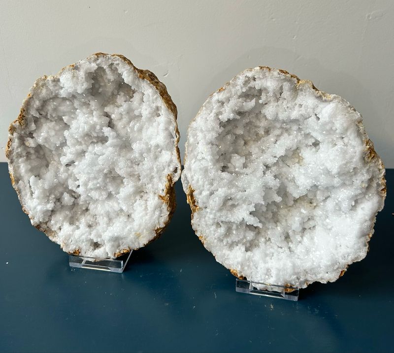 Druzy marokkaanse geode paar Druzy marokkaanse geode paar