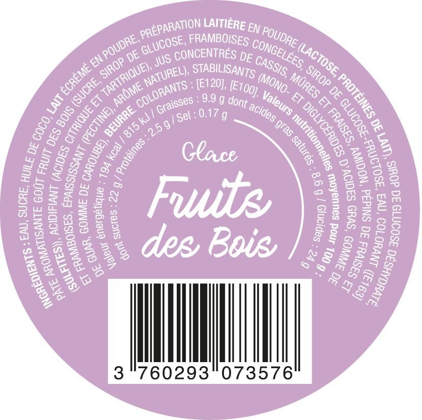 GLACE FRUITS DES BOIS (x24)