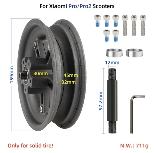 Xiaomi REAR Wheel Split Rim for solid tyres - suit M365 Pro/ Pro 2
