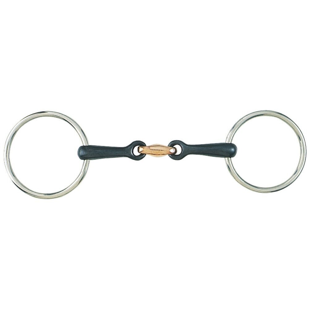 Loose Ring Training Snaffle Iron & Copper Mouth, Size: 11.5cm
