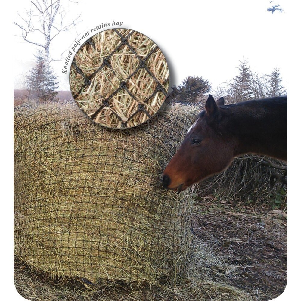 Showmaster Round Bale Poly Slow Feed Hay Nets, Size: Medium