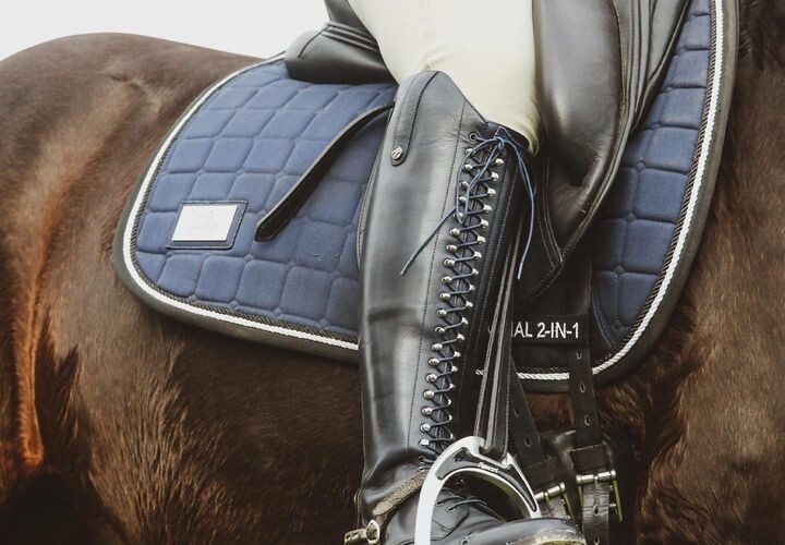 Iconic Equestrian Original 2 in 1 Dressage Pad, Colour: Navy