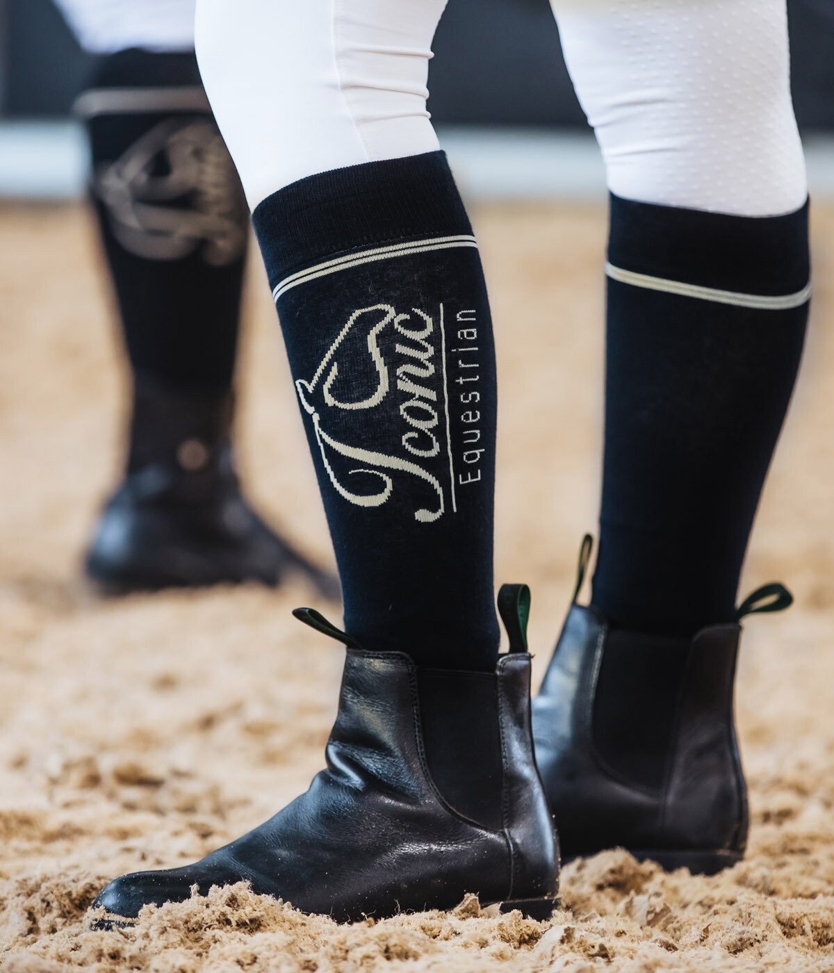 Iconic Equestrian Technical Sock, Colour: Black/Sandstone