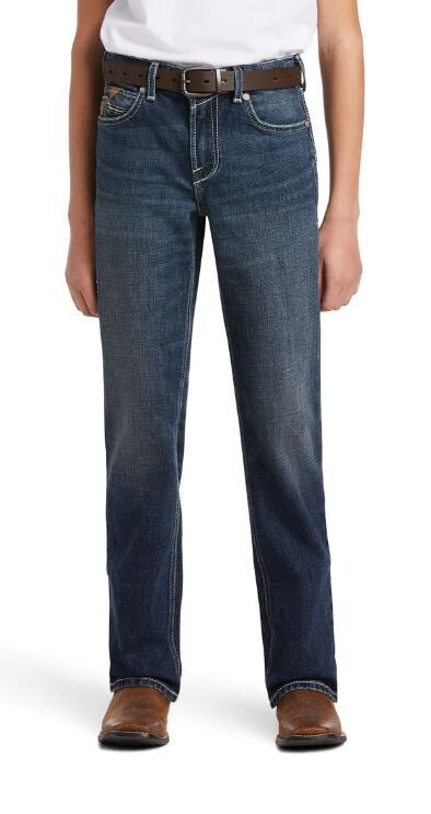 Ariat Augustus B4 Boys Relaxed Boot Cut Jeans, SIZE: BOYS 8