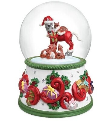 Breyer Stablemates Foal & Foxy Forest Friends Musical Snowglobe