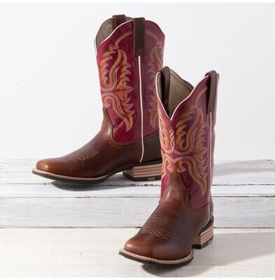 Ariat Womens Olena Vintage Caramel/ Berry Rogue Boots