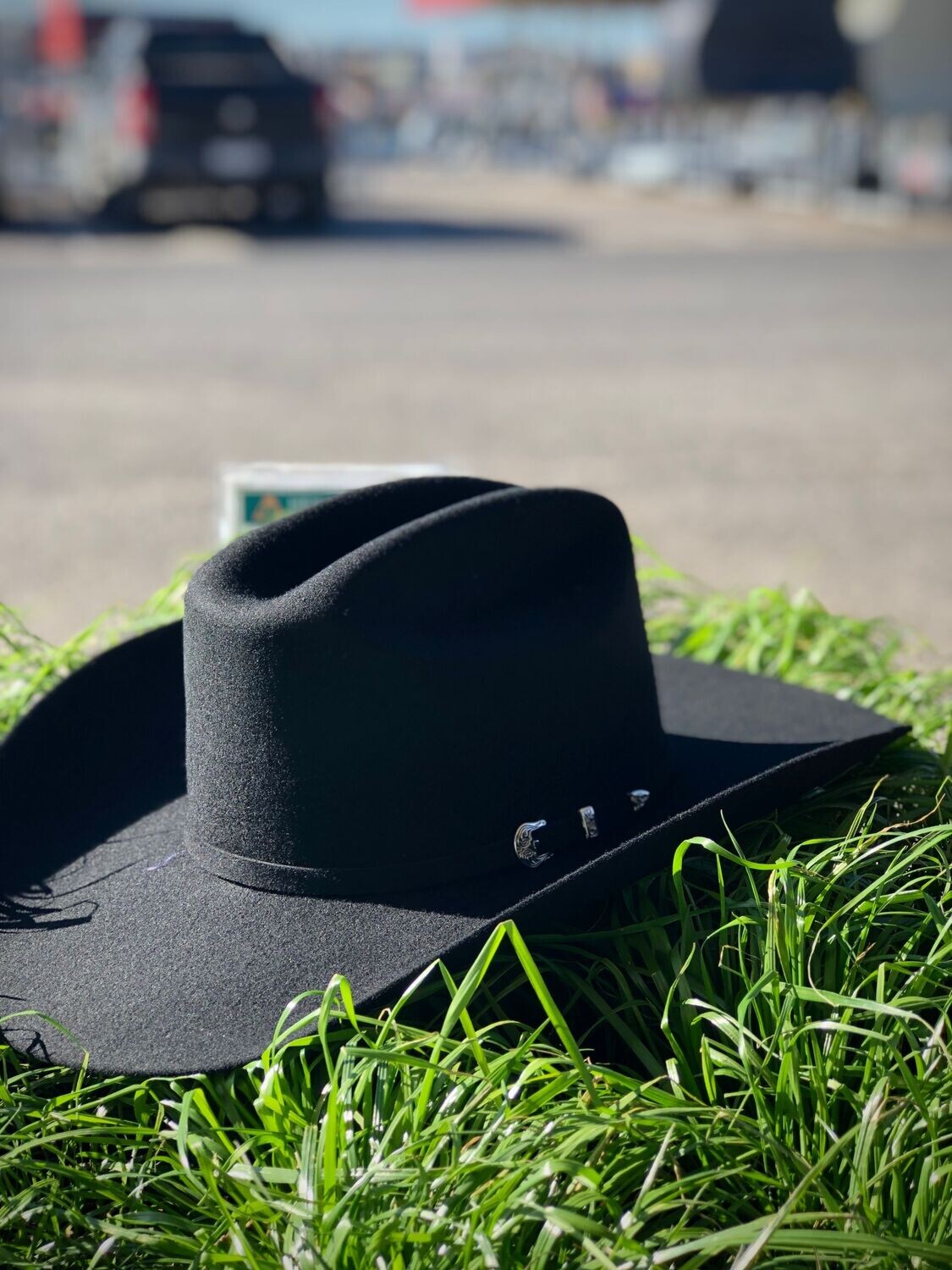 Ariat Cowboy Felt Hat, Colour: Black, Size: 6 7/8 (55)