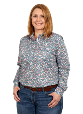 Just Country Womens Georgie ½ Button Workshirt