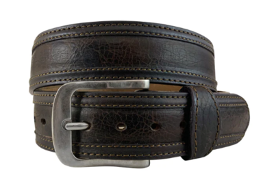 Mens Roper Belt 1 1/2 American Bison Leather