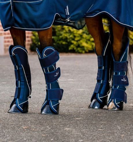 Horseware Signature Travel Boots, Size: Cob, Colour: Navy