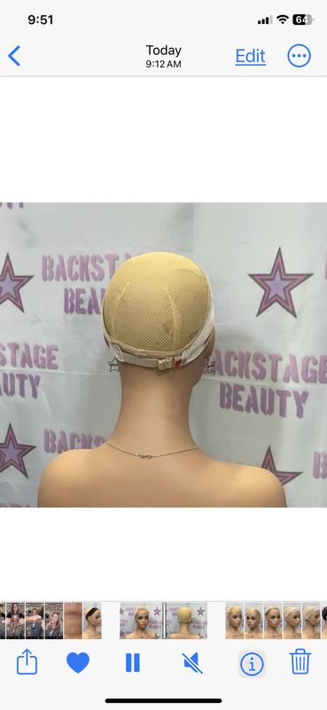 Velvet Wig Grip w/Elastic Adjustable back - BEIGE