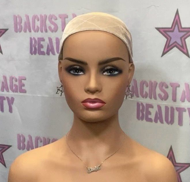 Velvet Wig Grip w/Velcro back - BEIGE