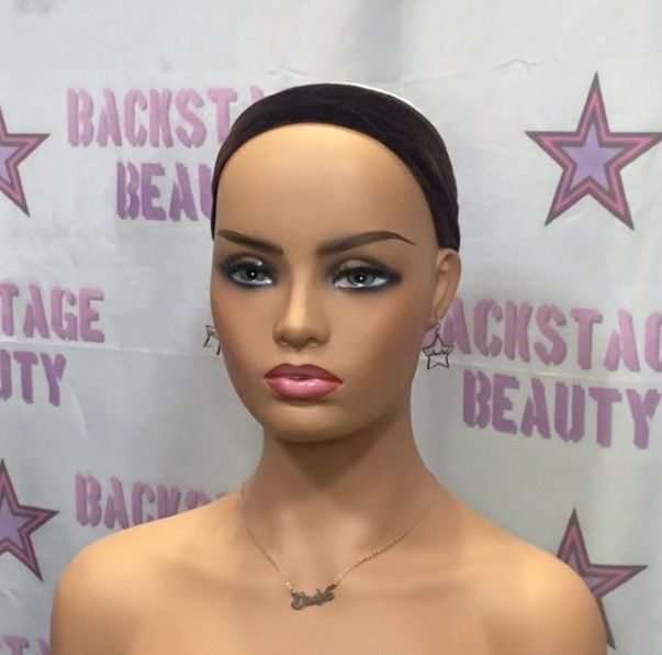Velvet Wig Grip w/Elastic Adjustable back - BROWN
