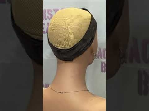 Velvet Wig Grip w/Velcro back - BROWN