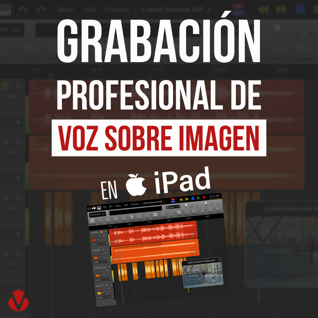 Grabación profesional de voz sobre imagen en iPad