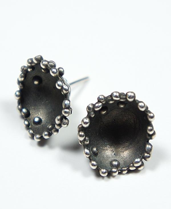 Silver Bowl Earrings