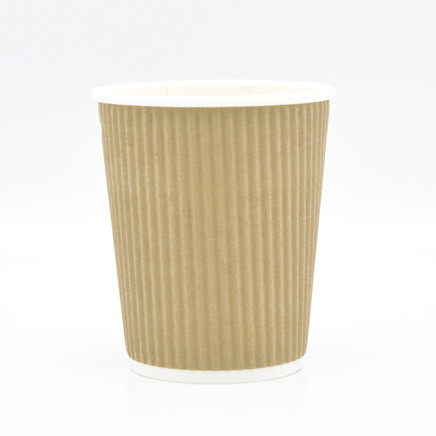 KARTONNEN RIPPLE WALL KRAFT KOFFIEBEKERS 8OZ/220CC - 500 ST/DS, PRIJS INCL BTW
