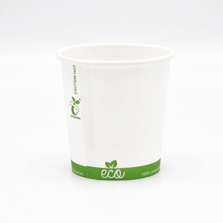 Kartonnen Biologisch Afbreekbare Koffiebekers 120CC/4OZ - 1.000 ST/DS.