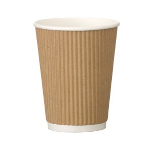 KARTONNEN RIPPLE WALL KRAFT KOFFIEBEKERS 12OZ/360CC - 500 ST/DS