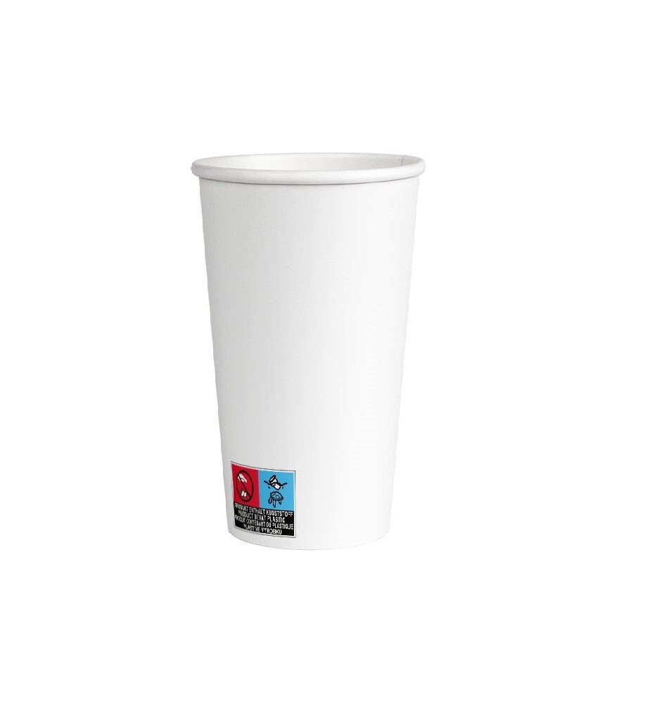 Koffiebekers Karton WIT 500CC/20 OZ - 1.000ST/DS,