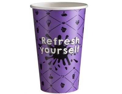 Milkshakebekers "Refresh Yourself" 400CC/16OZ - 1.000 st. Milkshakebekers "Refresh Yourself" 400CC/16OZ - 1.000 st.