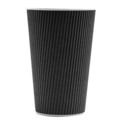 16 oz Black Ripple Beker, koffiebeker 400 cc