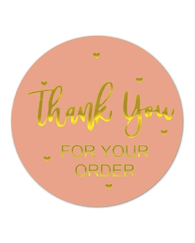 1.5&quot; Pink Thank You For your order Stickers