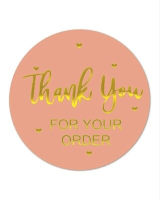 1.5&quot; Pink Thank You For your order Stickers