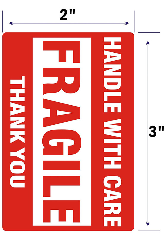 2”x3” Fragile Stickers