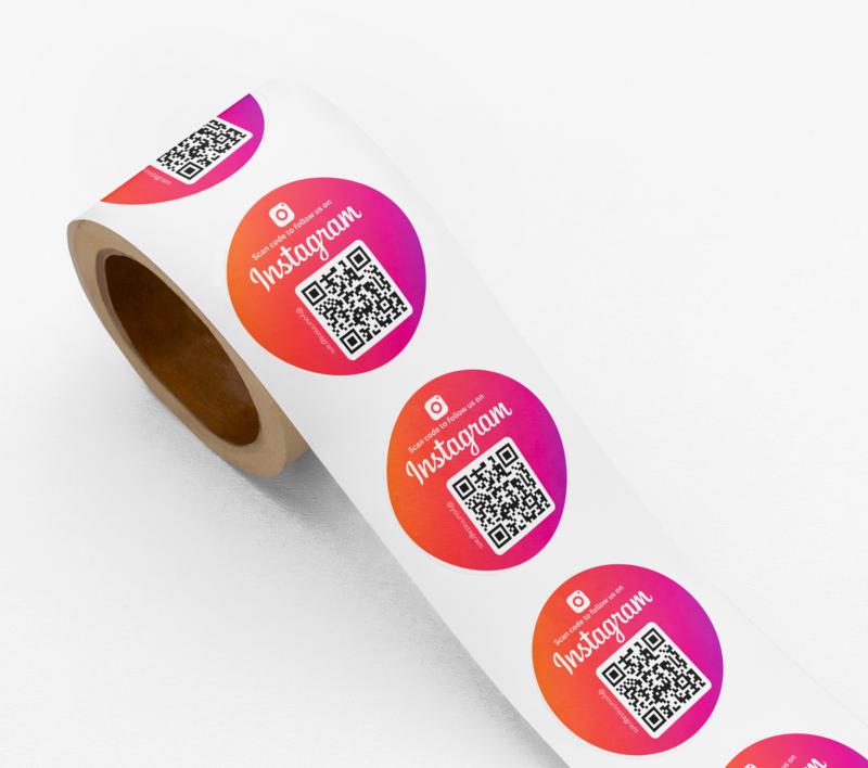 Insta QR Code Sticker (Free Design)