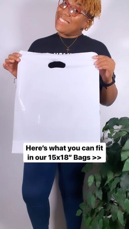 15x18 Inches White Merchandise Bags