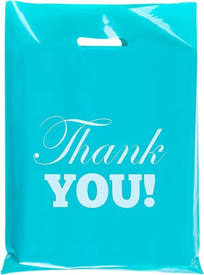 8x12&quot; Turquoise &amp; Black Shopping Bags