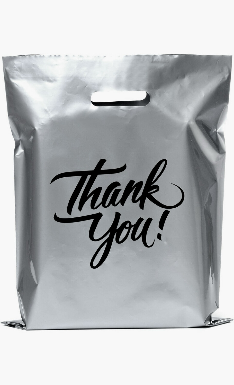 16x18&quot; Silver Thank You Shopping Bags