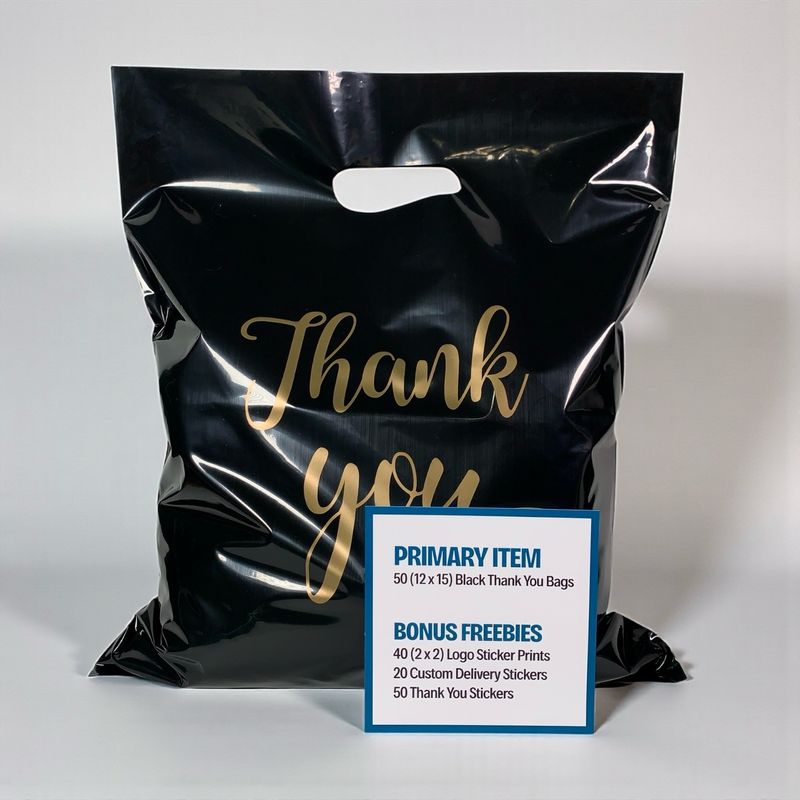 Black Luxe Shopper Bulk Bundle 12x15&quot;