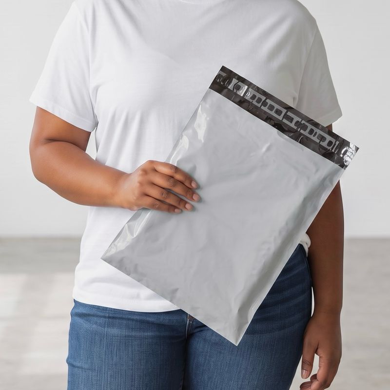 10 x 13 Inches Light Grey Poly Mailers