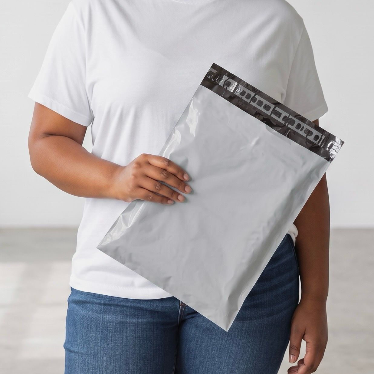 10 x 13 Inches Light Grey Poly Mailers