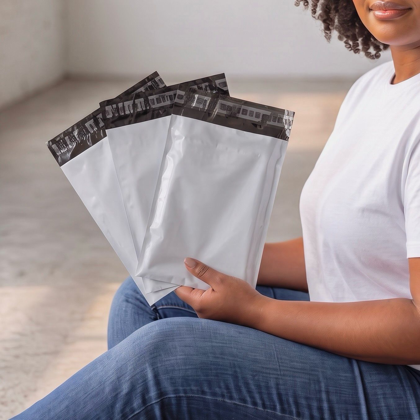 6x9 Inches Light Grey Poly Mailers