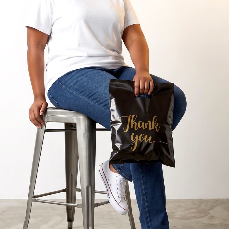 9x12 Inches Black and Gold Shopping Bags