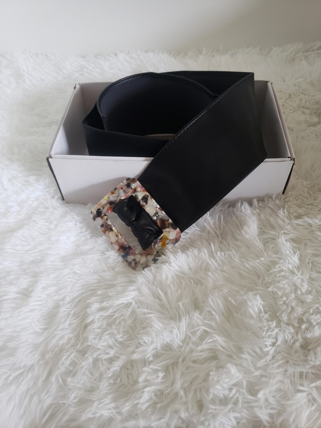 Multicolor Buckle Waist Belt