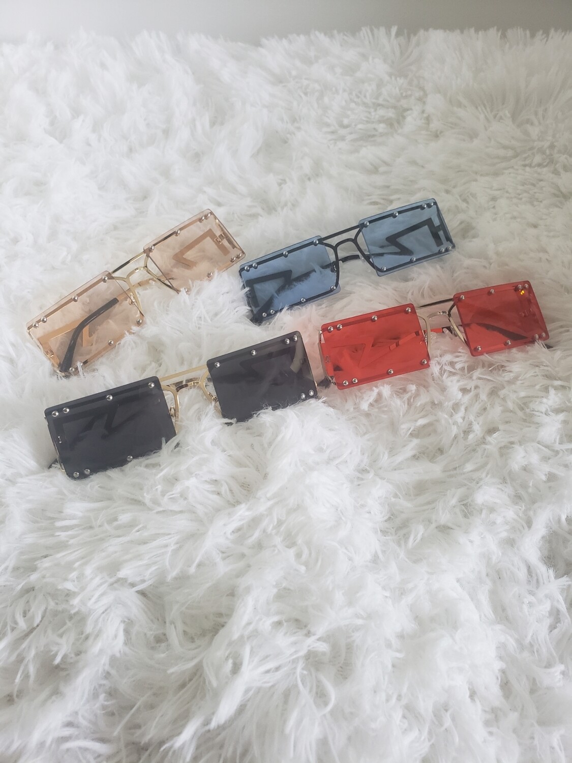 Studded Rectangler Sunglasses